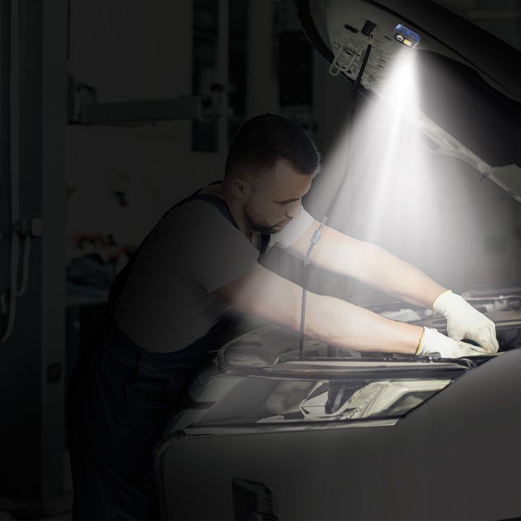 Powerology Bright Vision Rechargeable LED Headlamp with IP54 Water Resistance Level, 60° Rotating Angle, Up to 10 Hours Working Time, 1000mAh Rechargeable or 3x AAA Batteries, 500 Lumens Brightness, Aluminum Alloy & ABS Materials, Motion Sensor, Headmount, Dual Light Modes - Black