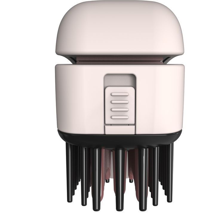 Porodo Dual-Mode Hair Straightening Brush with Detachable Comb, Auto Shut-Off Function, 360° Swivel Cord, 3 Temperature Levels, 76W Rated Power, PTC Heating Method - Pink