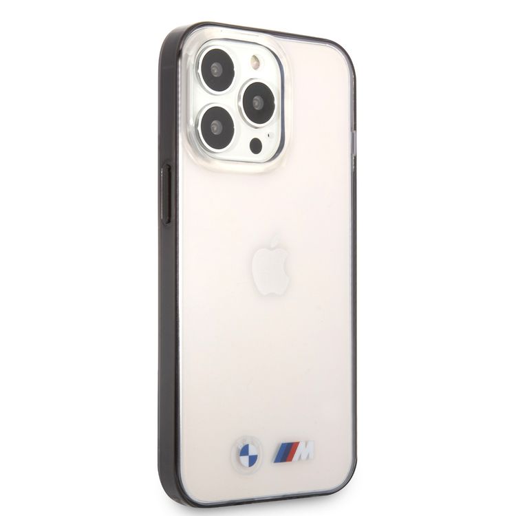 CG MOBILE BMW M Collection PC Transparent Hard Case with Matt Black Edges Compatible for iPhone 13 Pro (6.1") Easy Access to All Ports, Anti-Scratch - Transparent