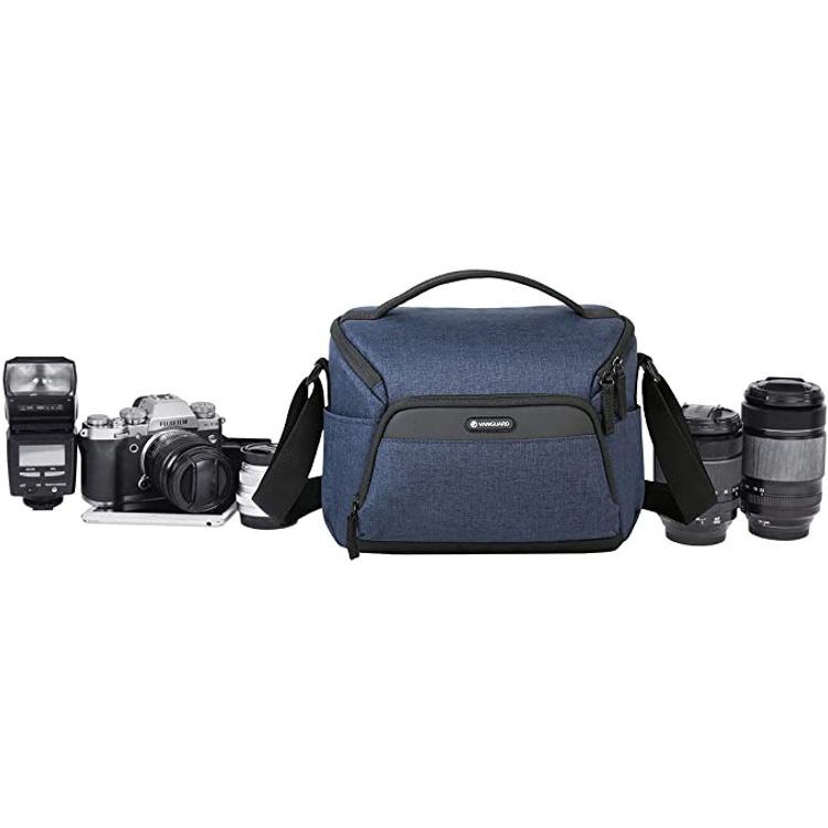 Vanguard Unisex's Vesta Aspire 25 NV Camera Shoulder Bag, Blue, Small-Medium