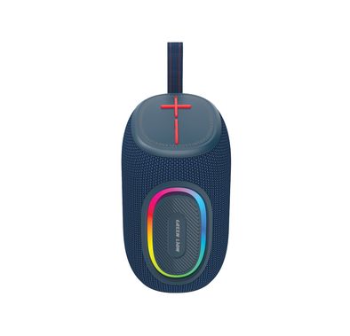 Green Lion Pristone Pro Wireless Speaker with RGB Light, IPX6 Waterproof, Up to 7 Hours Play Time, Extra Bass, FM Radio, 1200mAh Battery Capacity - Blue