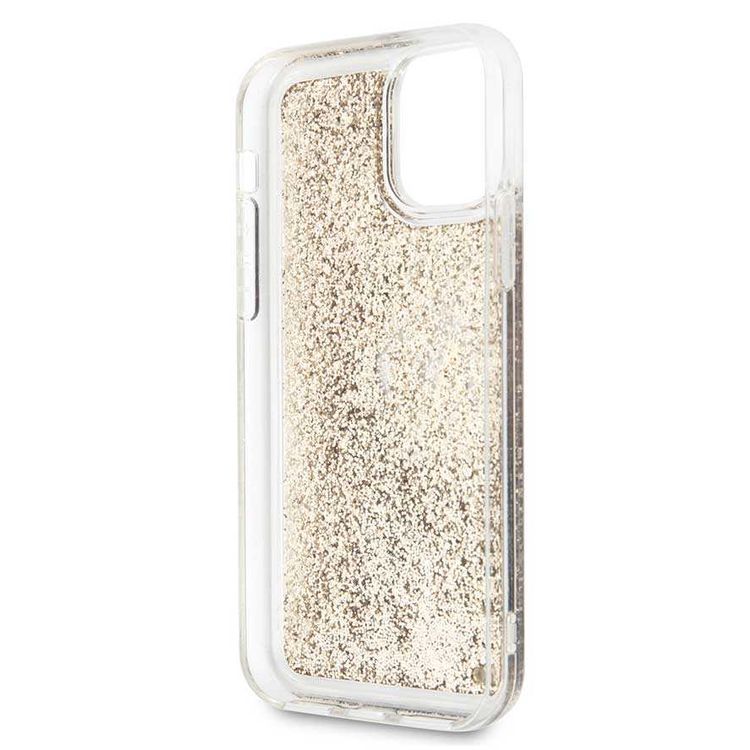 Karl Largefeld Transparent Glitter Signature For iPhone 11 Pro - Gold