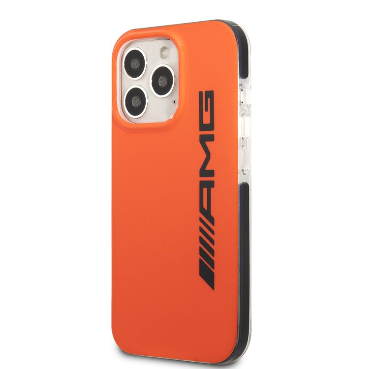 جراب AMG AMHCP13L2EBOO PC/TPE الصلب متوافق مع iPhone 13 Pro 6.1 بوصة - برتقالي/أسود