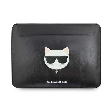 CG Mobile Karl Lagerfeld Computer Sleeve with Choupette 13" Protection Bag Compatible with MacBook Pro 13" / MacBook Air 13" and 13" Notebook, Slim Lightweight Portable Storage Bag Suitable for Outdoor, Business, Office, School Officially Licensed - Black