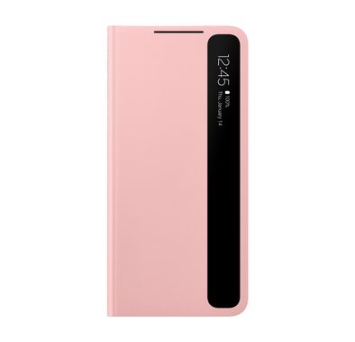 Samsung Clear View Cover for Galaxy S21, Keeps the phone clean, Use your phone-screen unseen, Easy control at a tap, Cutting-edge design, Protected from one side to the other - Pink