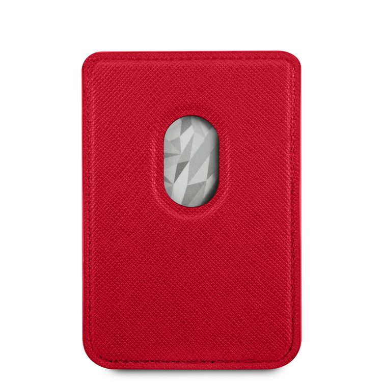 CG MOBILE Guess Saffiano Script Wallet Cardslot with Magsafe for iPhone 12 Pro Max, 12/12 Pro, 12 Mini, Magnetic Wallet Card Holder, Phone Back Slot Wallet Card Case Officially Licensed Red
