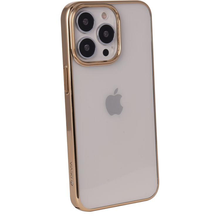 Devia Glimmer Series PC Elegant Case Compatible for iPhone 13 / 13 Pro (6.1") Shock Absorbent, Scratches Resistant, Slim & Lightweight Protective Back Cover - Gold