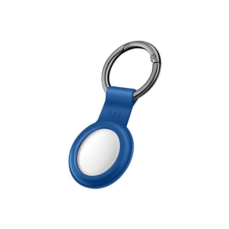 Viva Madrid Airtrax Flexo Silicone Case Compatible with AirTag, Portable Protective Skin Cover, Anti-Lost Holder with Key Ring Suitable for AirTag Bluetooth Tracker - Blue