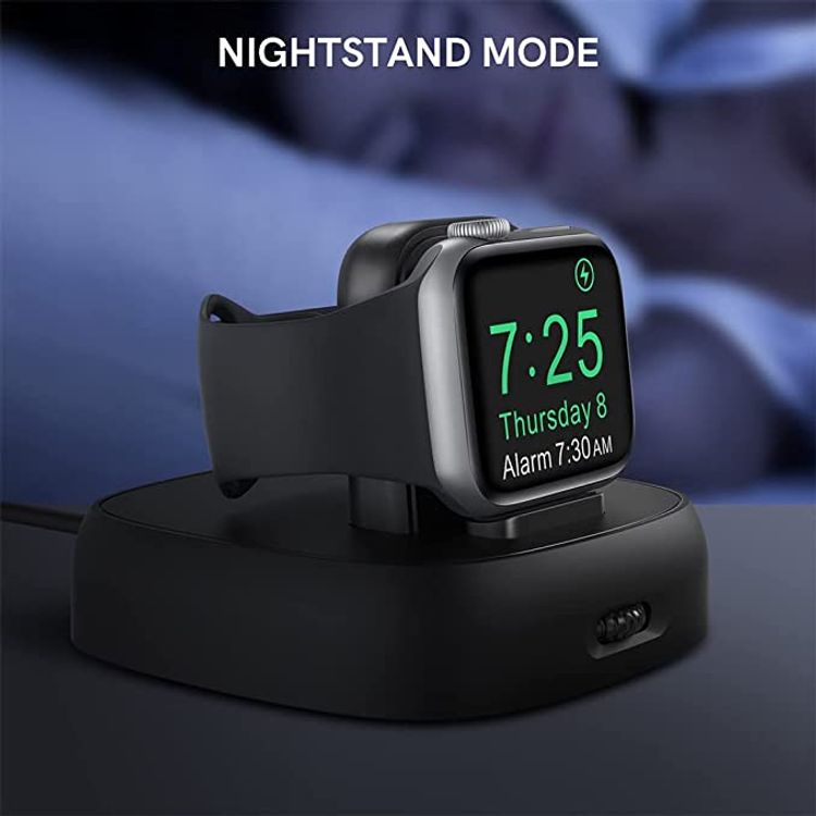 Ahastyle ABS Plastic Foldable Stand For Apple Watch Charger - Black