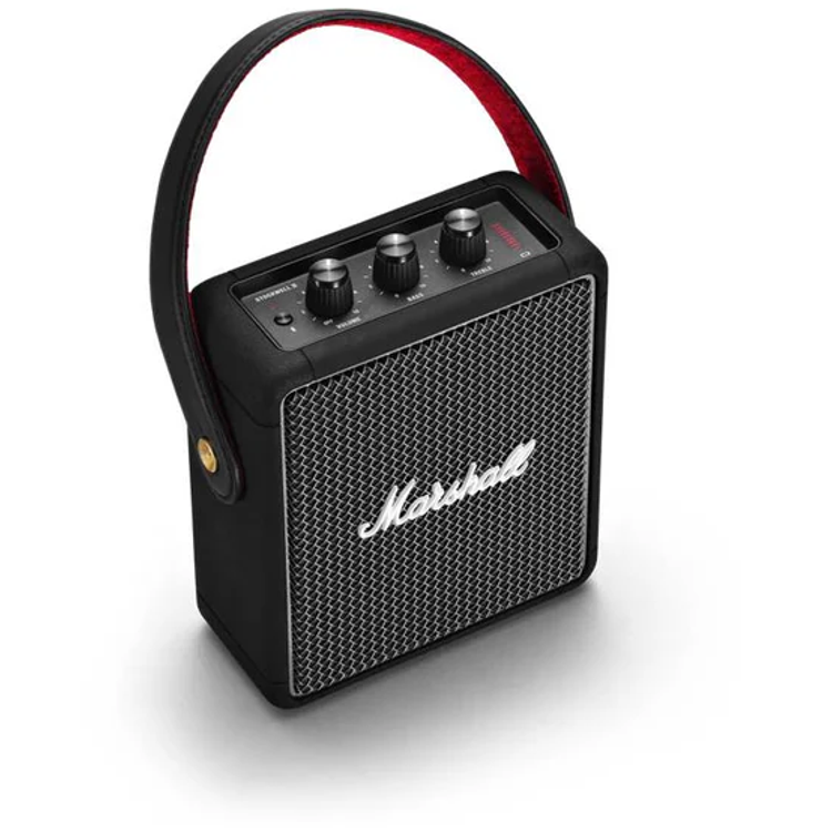 Marshall Stockwell 2 Bluetooth Wireless Stereo Speaker, Lithium-ion Battery, Water Proof, 20 Hours Playing Time, 5 Hours Charging Time, Fast Charge - Black