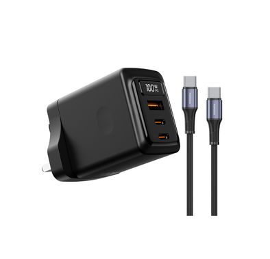 Porodo GaN Wall Charger with USB-C to USB-C Cable, Single...