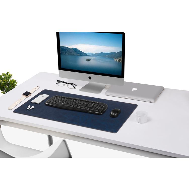Powerology Vegan Leather Desk Pad - Blue