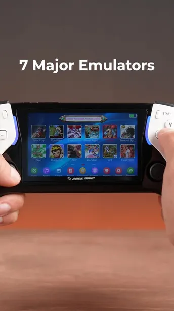 Porodo Gaming 4.3" Handheld Arcade X Game Console, HDMI Video Output, 7 Emulators, more than 50000 Games, E-Book Reading - Black & White