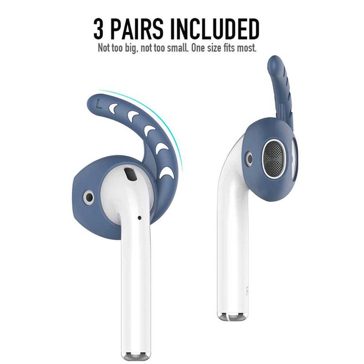AhaStyle Premium Silicone Earhooks Cover Compatible for AirPods 1/2 ( 3 pairs ) Suitable for Running, Jogging, Cycling and Other Fitness Activities