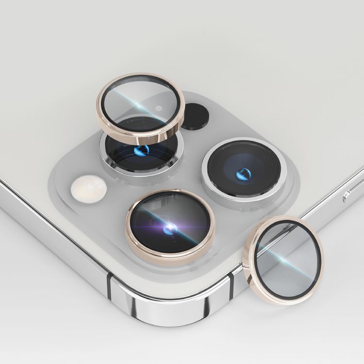 Levelo Lucent Trio Camera Lens Protector, 9H Hardness - Gold
