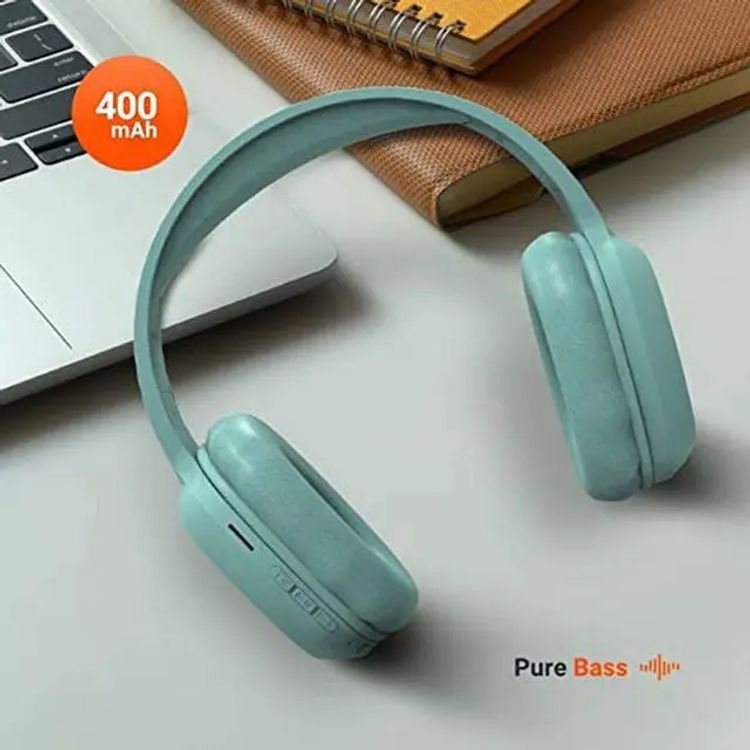 Porodo Soundtec Wireless Headphones with Noise Cancelling, Active Siri, Pure Bass, 2 Hours Charging Time, 12 Hours Playtime, 400mAh Battery Capacity - Green