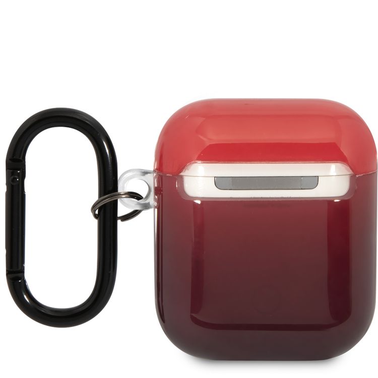AMG Apple Airpods 1&2 Case with Accurate Cutouts, Protection Against Scratches, Dirt and Minor Drops, Inspired by AMG Vehicles, Transparent TPU Material - Red