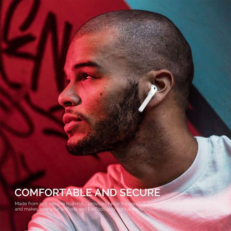 غطاء سيليكون AhaStyle لـ Airpods (3 أزواج كبيرة) - أزرق فاتح
