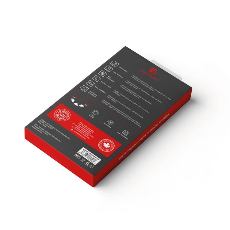 واقي شاشة Liberty Guard LGMPRVBRE12PRO 2.5D Matte Privacy Full Cover بحافة مستديرة لهاتف iPhone 12/12 Pro، مضاد للصدمات ومضاد للتأثير - الخصوصية