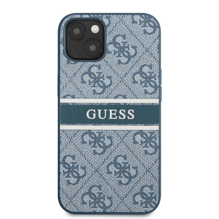 CG MOBILE Guess 4G PU Leather Case with Printed Stripe Compatible for iPhone 13 Mini (5.4") Anti-Scratch, Easy Access to All Ports, Shock Absorption