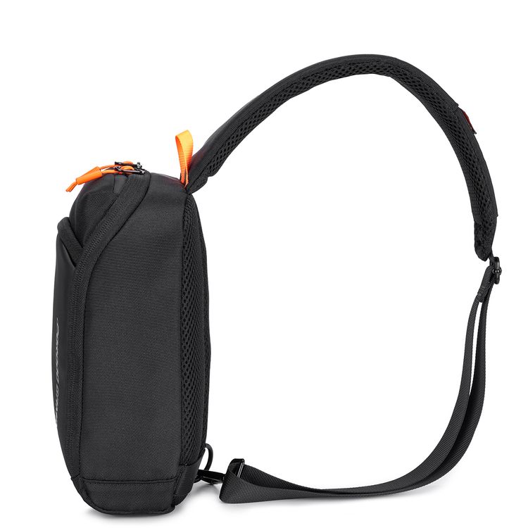 Porodo Gaming Cross Body Bag with Water-Resistant Material, Adjustable Shoulder Strap, Secure Device Storage, Padded Back Panel, Type-C Charging Port - Black 