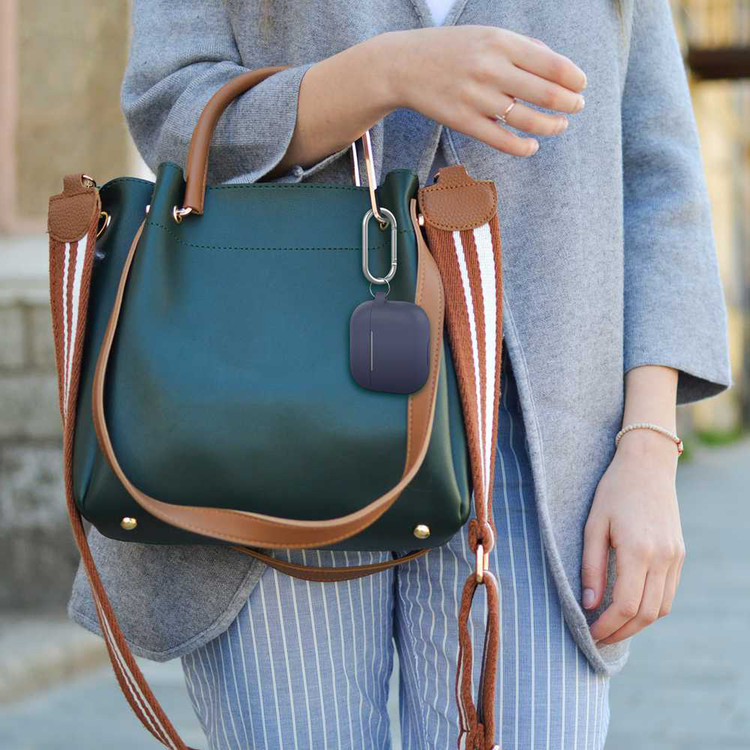 AhaStyle Full Cover Premium Silicone Keychain Portable Case Compatible for AirPods 3, Anti-Scratch, Drop Shock Protection, Easy to Install, Front LED Visible Cover with Carabiner