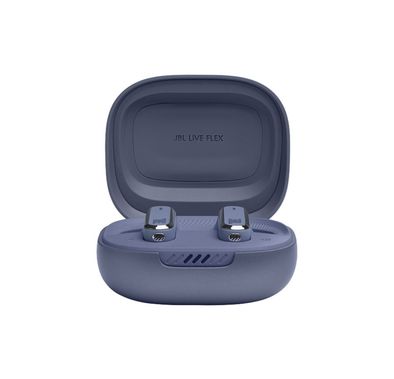 JBL Live Flex True Wireless Earbuds with Adaptive Noise Cancelling, Water & Dust Resistant, Touch Control, Built-in Microphone, Voice Assistant Integration, Multi-Point Connection, JBL Signature Sound - Blue