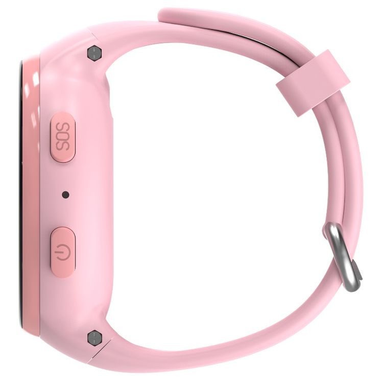 Porodo Kids 4G Smartwatch Android OS with 1.3" Touch Screen Size, WhatsApp, Video Calling, 320 × 320 Pixels Screen Resolution, 700mAh Battery Capacity, IP67 Water Resistant, 3 Hours Charging Time, 2 Days Working Time, Nano Sim Slot, SOS Calling Feature - Pink