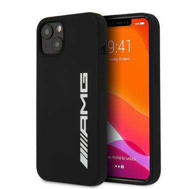 CG MOBILE AMG Liquid Silicone Case with Big Logo Compatible for iPhone 13 (6.1")  Easy Access to All Ports, Shock-Absorption, Anti-Scratch, & Drop Protection