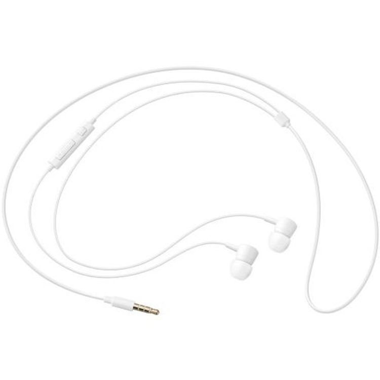 Samsung HS130 Stereo Headset with Microphone, In-Ear Wired Headphones with Built-in Control, 3.5mm Headphone Connector - White
