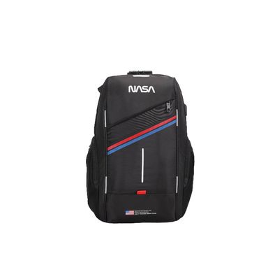NASA Backpack With USB Connector  - Black