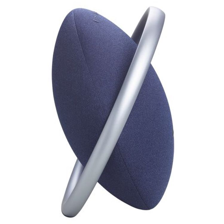 Harman Kardon Portable Bluetooth Speaker Onyx Studio 8 with Elegant Design, Self-Tuning, Eco-friendly Materials, Built-in Dual Microphone, Stereo Sound with Two Speakers - Blue