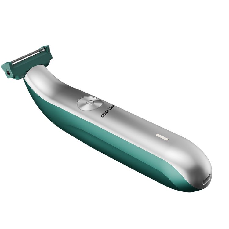 Green Lion One Blade X Hair Trimmer with LED Indicator, Stainless Steel Blade, Power Button, Type-C Charging, 4 Size Guide Combs, 6500RPM Motor - Silver / Green