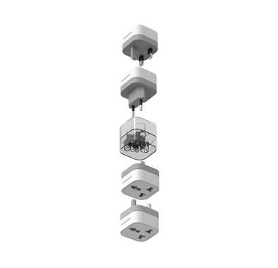Porodo 150+ Countries Universal AC Adapters with UK, US, ...
