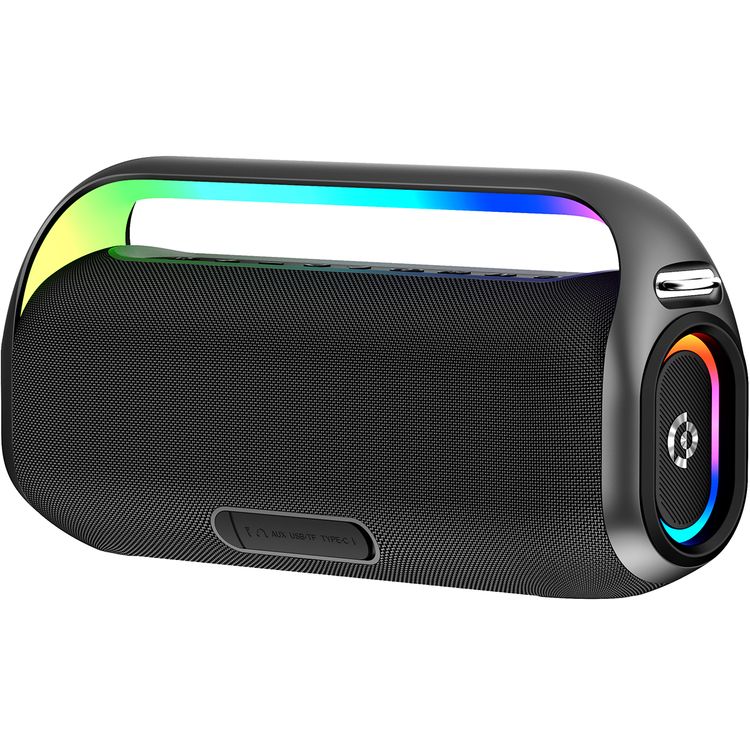 Powerology TWS Karaoke Speaker 150W with Mic and Remote, Bluetooth Version 5.0 + DSP, 18000mAh Battery Capacity, 12 Hours Working Time, 7.5 Hours Charging Time - Black