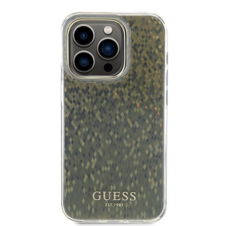 Guess IML Case with Faceted Mirror Disco Pattern - Gold - iPhone 15 Pro Max