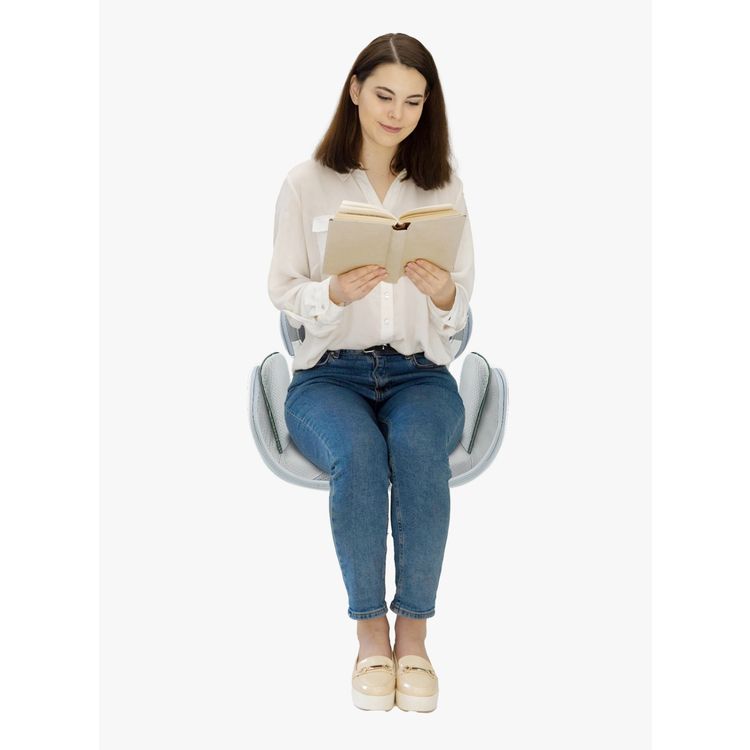 Porodo Lifestyle Lumbar Support Cushion Massager with Dual Airbag Compression, Therapeutic Heat, Kneading Function, Vibration Modes, 10-30 Minute Sessions - Gray