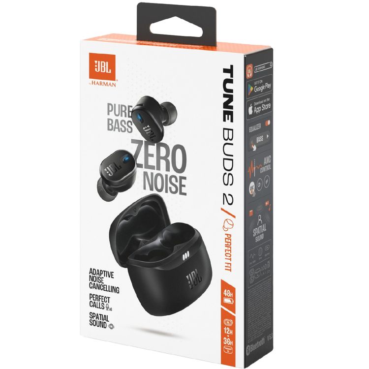 JBL Tune Buds 2 True Wireless In-Ear Earbuds With 6 Mics for Perfect Calls and Customized Call Experience, Adaptive Noise Cancelling, JBL Headphones App - Black