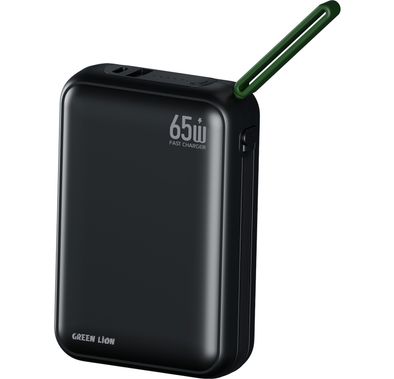 Green Lion Soho Power Bank 20000mAh with PD 65W Fast Charging, Flight Approved, Multi-Device Charging, QC 22.5W Output, Type-C Input/Output - Black 