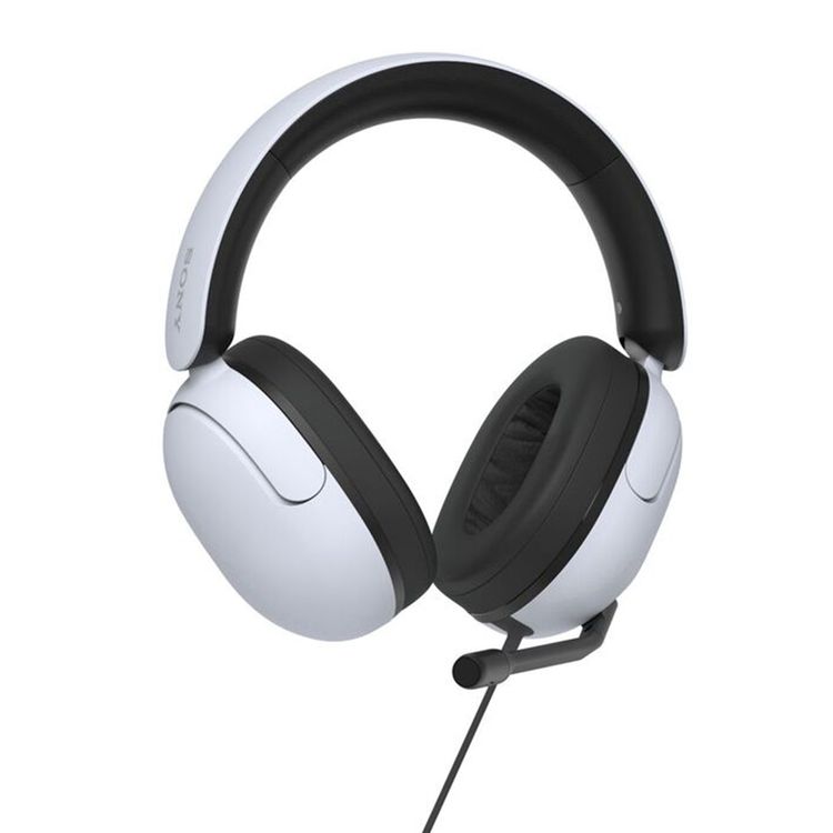 سماعة الألعاب السلكية Sony InZone H3 بصوت محيطي 360 درجة، وميكروفون قابل للطي مع خاصية اكتشاف الصوت، وترددات جهير قوية، وساعات من اللعب المريح - أبيض