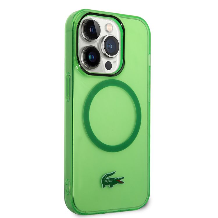 Lacoste HC MagSafe Transparent Case for iPhone 15 Series  - Green - iPhone 15 Pro Max