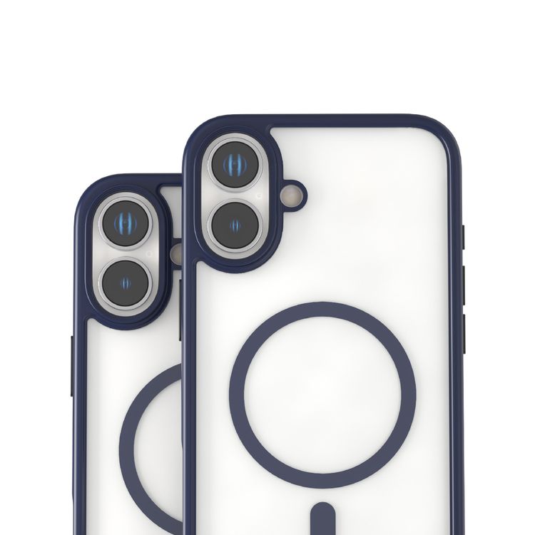 Levelo MagSafe Solo Case for iPhone 16, Clearview Technology, 3H Scratch Resistance, Hybrid Construction - Deep Blue