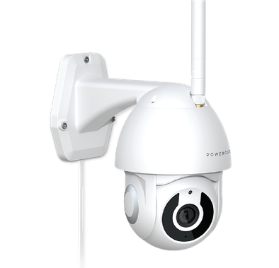 Powerology Wifi Smart Outdoor Camera 360 Horizontal and Vertical Movement - White