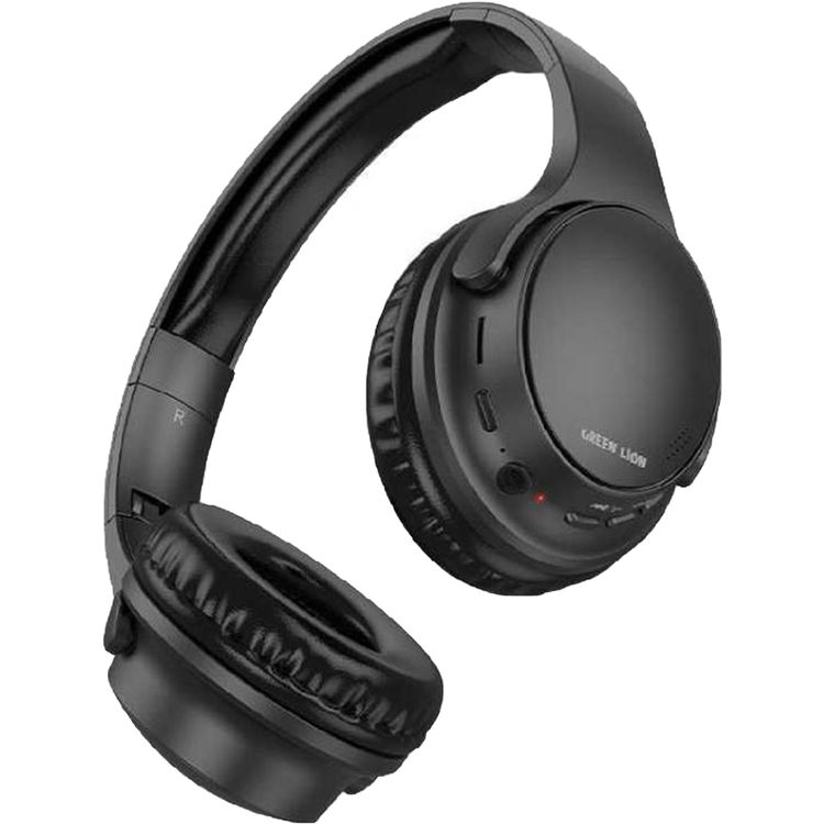 Green Lion Comfort Plus Over-Ear Headphones, Wired and Wireless Connection, 7 Hours Playtime,  Bluetooth Version 5.3, Comfortable to Wear - Black