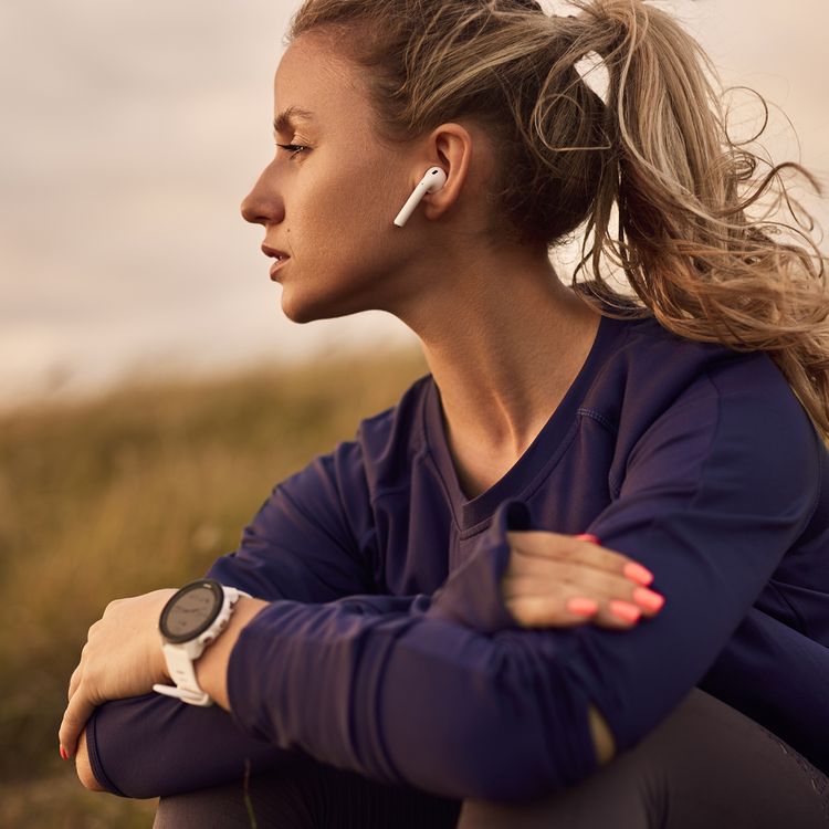 Porodo Soundtec ENC Earbuds II True Wireless with 4 Hours Working Time, Wireless Charging Compatibility, 10m Transmission Distance, Pop-Up Connection - White