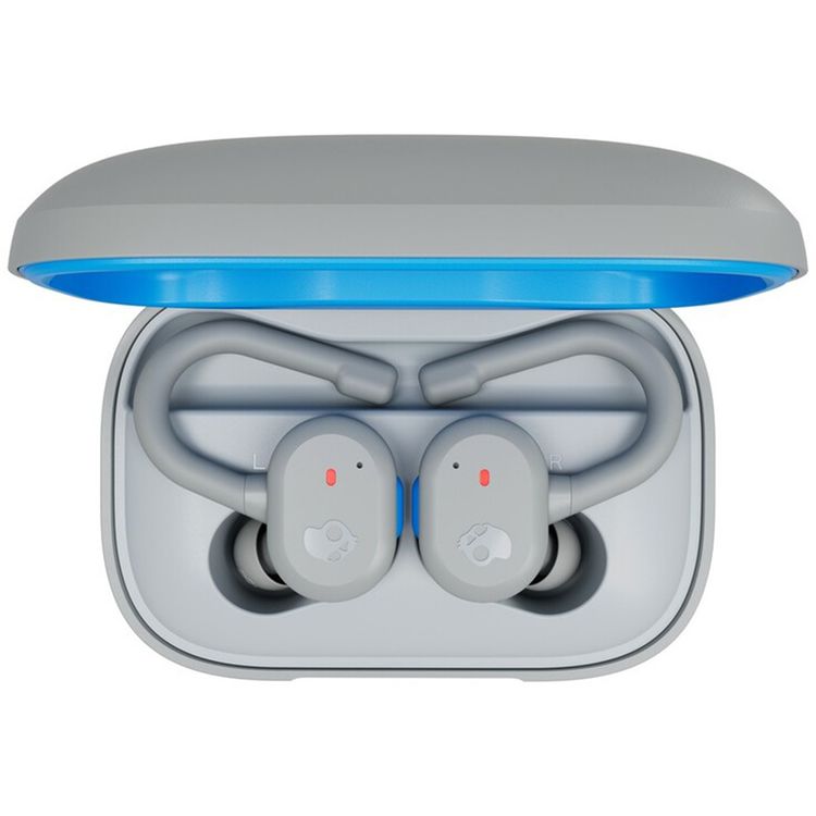 Skullcandy Push Active True Wireless in-Ear Earbuds, Call, Track & Volume Controls, Dual Noise-Reducing Microphones, 44 Hours Total Battery Life, 6 mm Driver Diameter - Blue/Gray