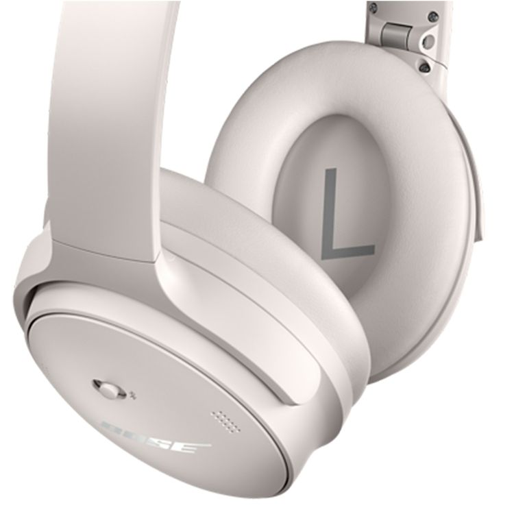 Bose QuietComfort Wireless Headphones with Bluetooth & AUX Connection, Up to 24 Hours Battery Life, Active Noise Cancellation, High-Fidelity Audio, Water Resistant - White Smoke