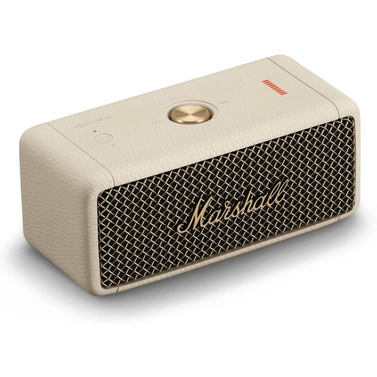 Marshall Emberton II Compact Portable Wireless Speaker, 30 Hours Working Time, Fast Charge (Type-C), Dustproof & Waterproof, 360° Sound, Full Range Drivers - Cream