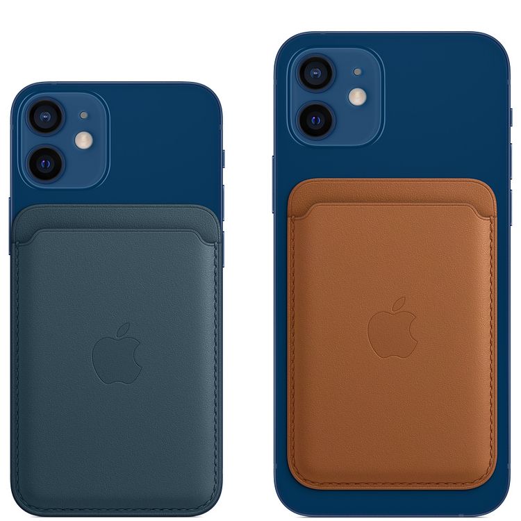 Apple Leather Wallet with MagSafe Compatible for iPhone - Baltic Blue