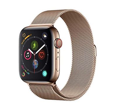 Devia Elegant Series Milanese Loop Replacement Wrist Band Strap, Stainless Steel Strap Compatible for Apple Watch 42/44mm - Gold